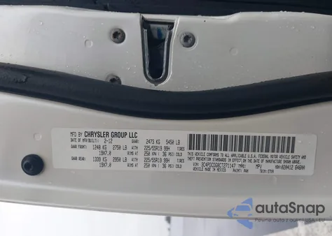 2012 Dodge Journey Crew z USA, uszkodzony, nr VIN 3C4PDCDG8CT271147